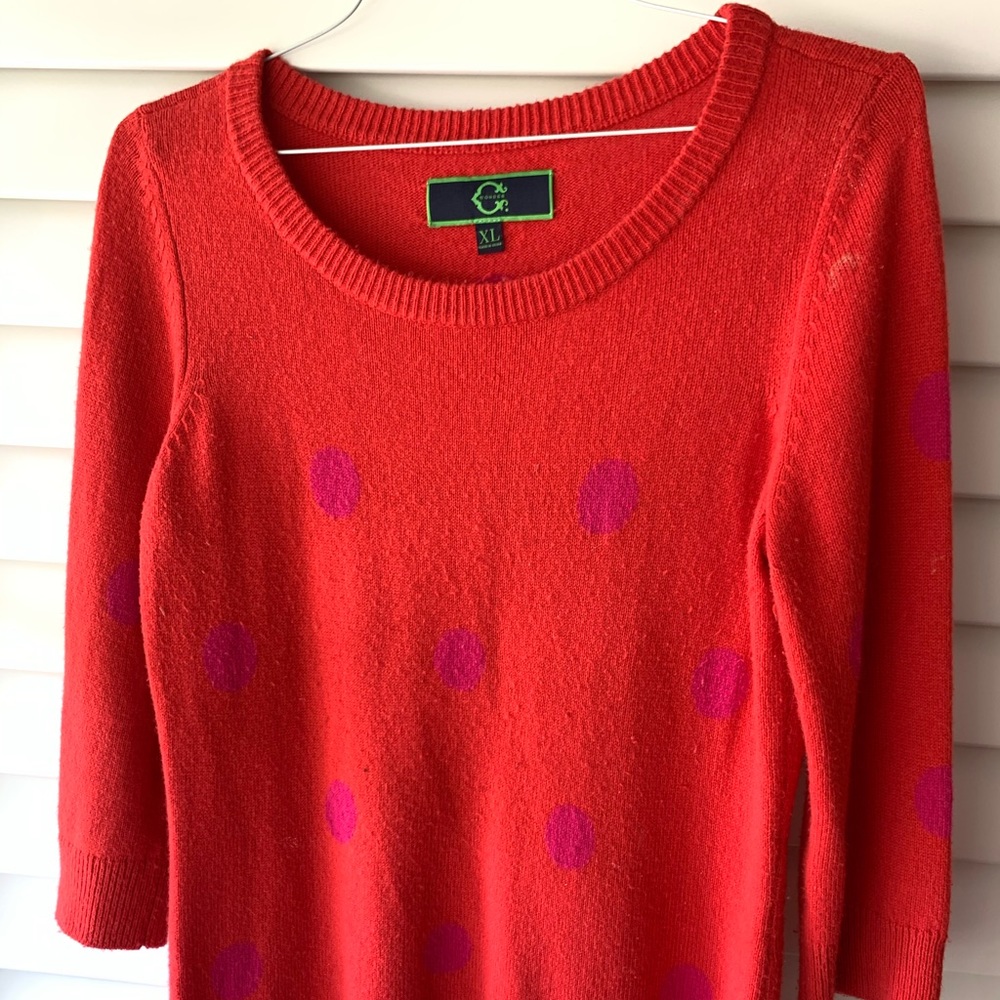 Polka dot sweater